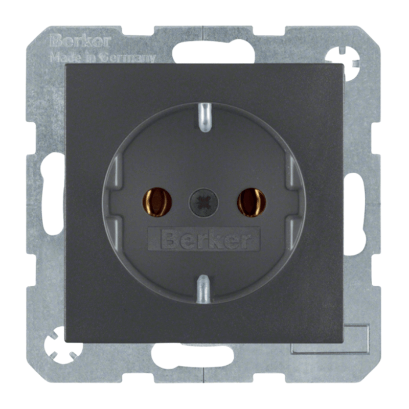 Berker 41431606 Schuko-Steckdose – S.1/B.3/B.7, anthrazit matt