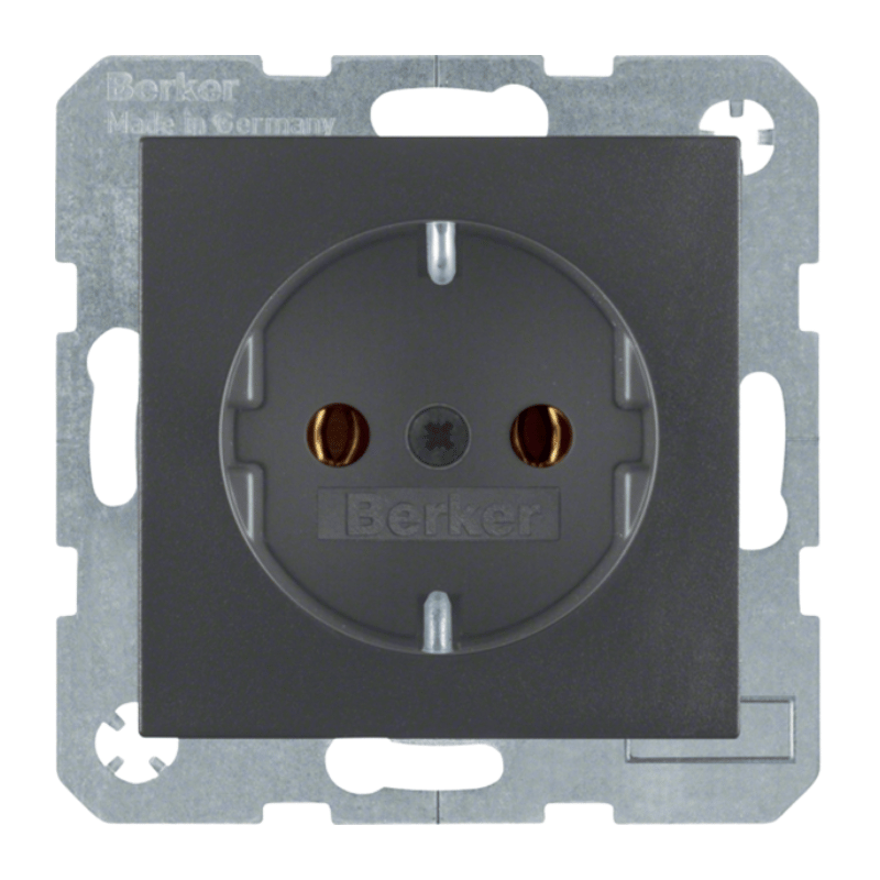 Berker 47431606 Schuko-Steckdose – S.1/B.3/B.7, anthrazit matt