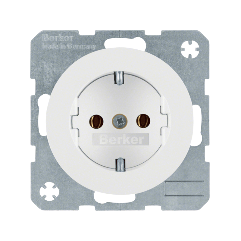 Berker 47432089 Schuko-Steckdose – R.1 / R.3, polarweiß glänzend