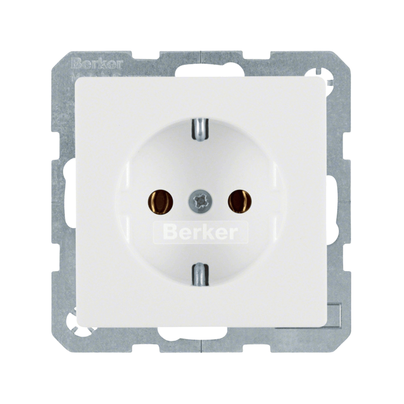 Berker 47436089 Schuko-Steckdose – Q.1/Q.3, polarweiß matt