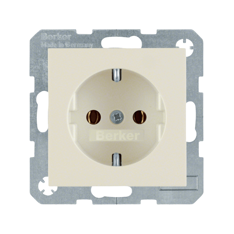 Berker 47438982 Schuko-Steckdose – S.1/B.3/B.7, 16A, 250V, weiß glänzend