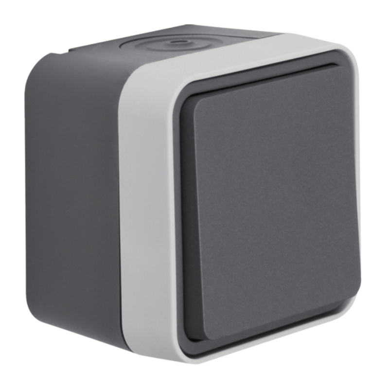 Berker 50453525 Taster Schließer – W.1, AP, grau