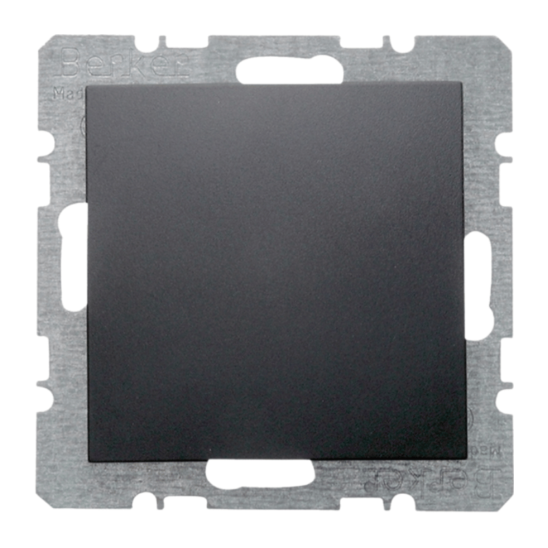 Berker 6710091606 Blindabdeckung – B.3/B.7, mit Zentralstück, anthrazit matt