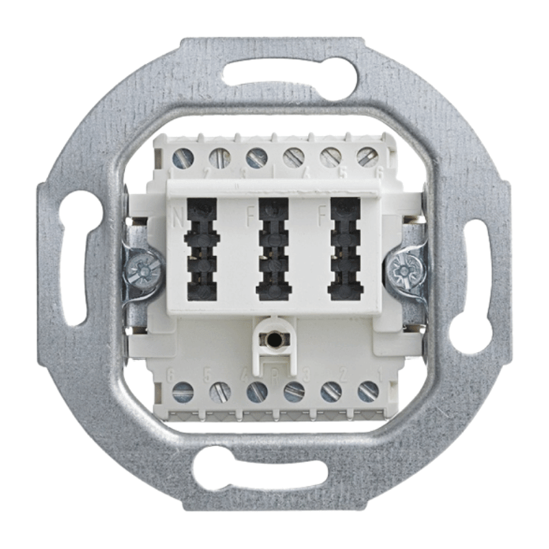 Busch-Jaeger 0242/04 Telefondose – 2x6/6 NFF, alpinweiß