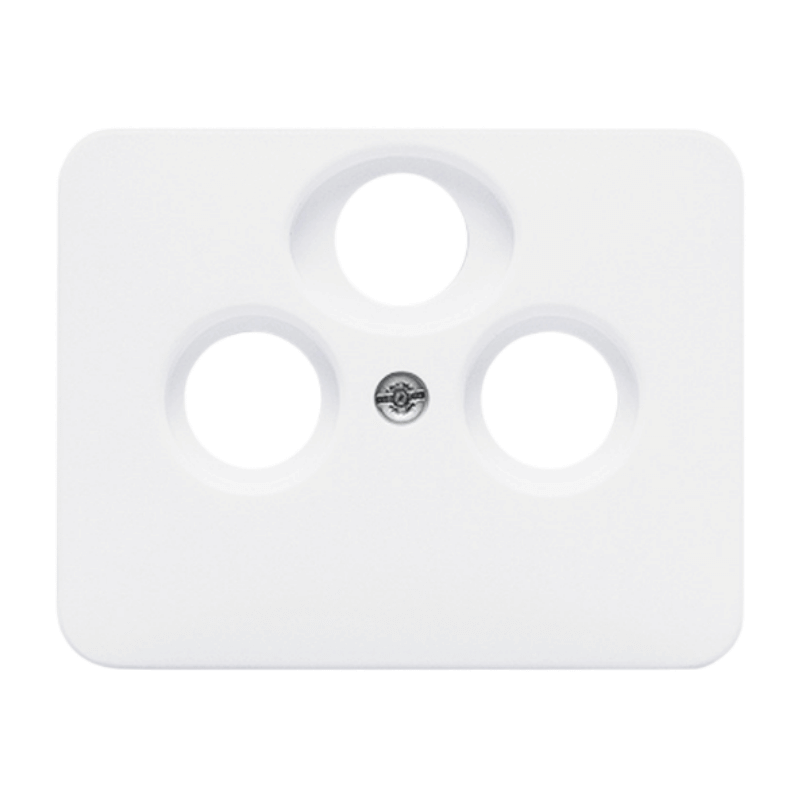 Busch-Jaeger 1743-03-24G Zentralscheibe Antennendose – studioweiß hochglanz