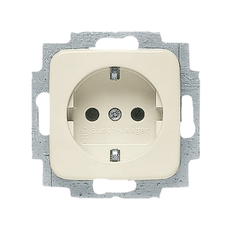 Busch-Jaeger 20EUC-212 Schuko-Steckdose – Duro 2000 SI, cremeweiß