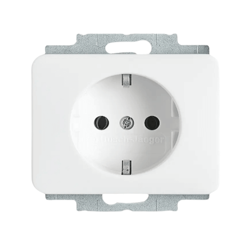Busch-Jaeger 20EUC-24G Schuko-Steckdose – Alpha, Studioweiß hochglanz