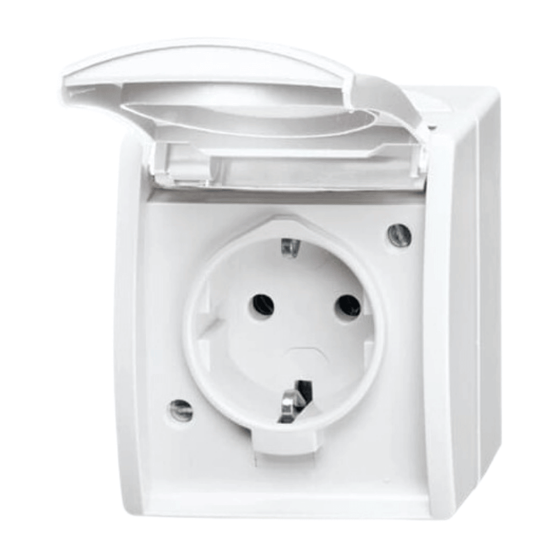 Busch-Jaeger 20EW-54 Schuko-Steckdose – Ocean, 1-fach, Aufputz, alpinweiß