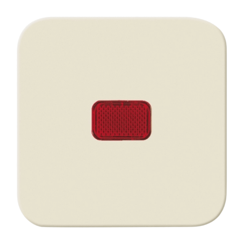 Busch-Jaeger 2509-212 Kontrollwippe – Duro 2000, 1-fach, großes Fenster, rot, weiß