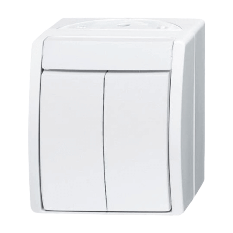 Busch-Jaeger 2601/5W-54 Wippschalter – Ocean, Serienschalter, alpinweiß