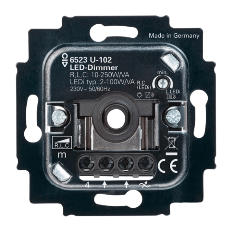 Busch-Jaeger 6523U-102 Drehdimmer – RLC, LED, 2-100 W