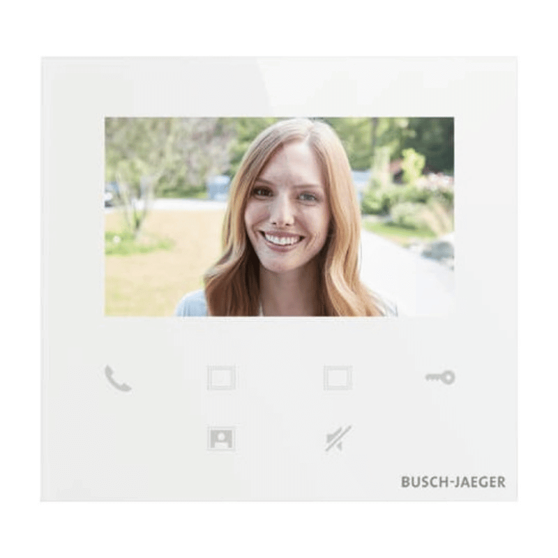 Busch-Jaeger M22401-W-03 Innenstation Video Welcome – WLAN, glas weiß, 4,3 Zoll