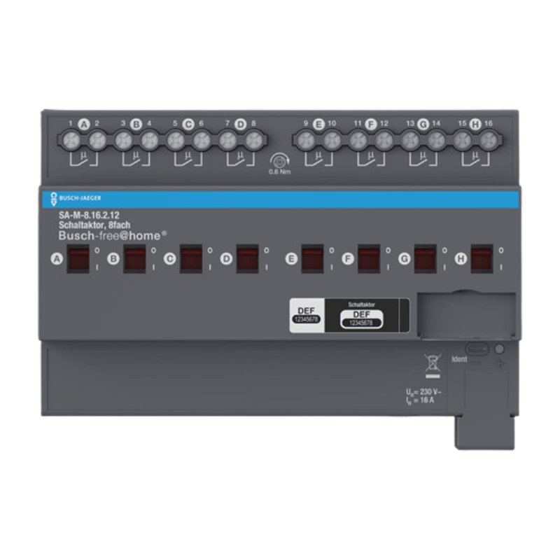 Busch-Jaeger SA-M-8.16.2.12 Schaltaktor free@home – 16 A, 8-fach