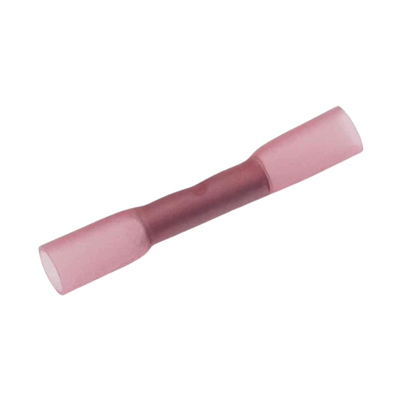 Cimco 180340 Stoßverbinder – Schrumpfisoliert, 0,5–1,0 mm², rot, 100 Stück