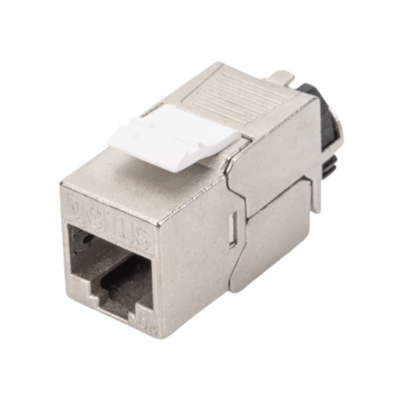 Digitus DN-93617 Keystone Modul – CAT6A, geschirmt, Kabelmanager, silber