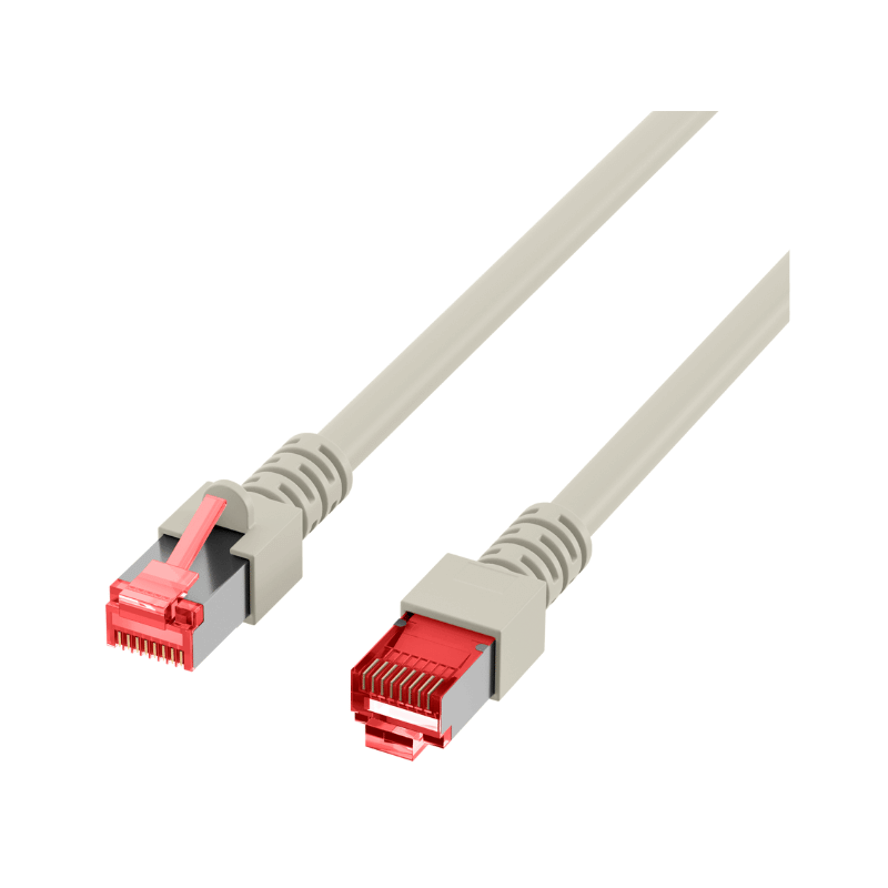 EFB K5510.0,25 Patchkabel 0,25 m – Cat.6, 2x RJ45, halogenfrei, Grau