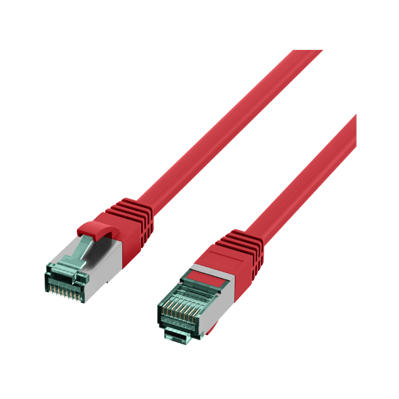 EFB MK6001.0,25R Patchkabel 0,25 m – Cat.6A, 2x RJ45, halogenfrei, Rot