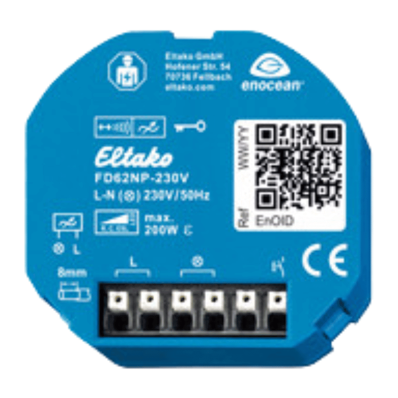 Eltako Universal-Dimmaktor 30100537 – 200 W, ohne N-Anschluss, Phasenabschnitt, Funk