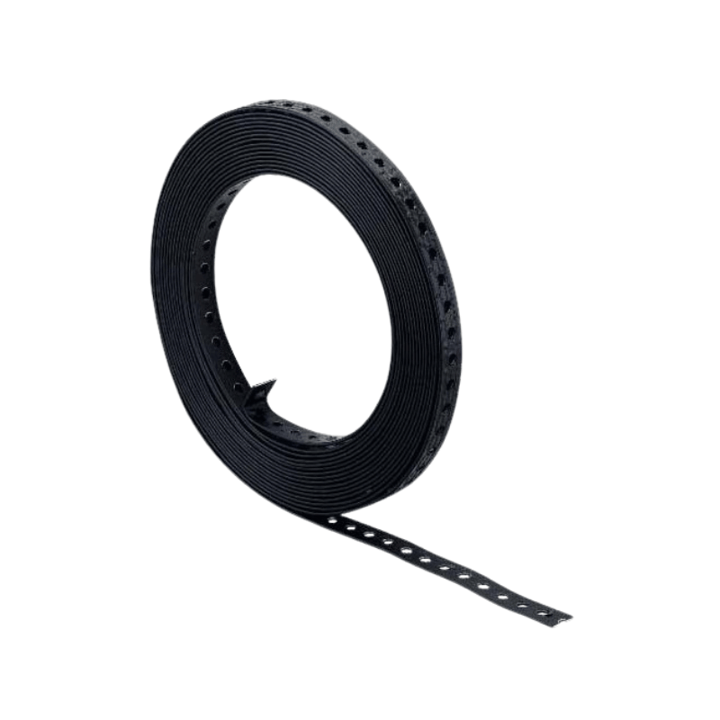 Fischer LBK 14/10m Lochband 10 m – kunststoffummantelt, Breite 14mm, schwarz