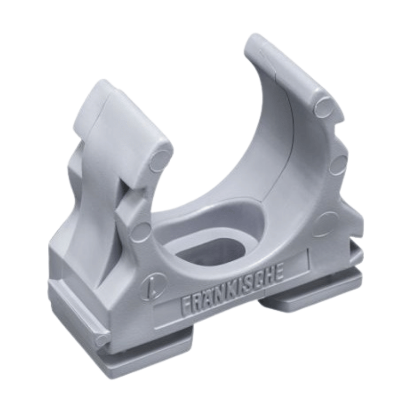 Fränkische 22370032 Clipfix-Klemmschelle – 32 mm, Kunststoff, grau, 100 Stück