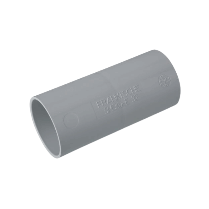 Fränkische SMSKu-E20 Kunststoff-Steckmuffe M20 – PVC, für Stangenrohren, grau, 25 Stück