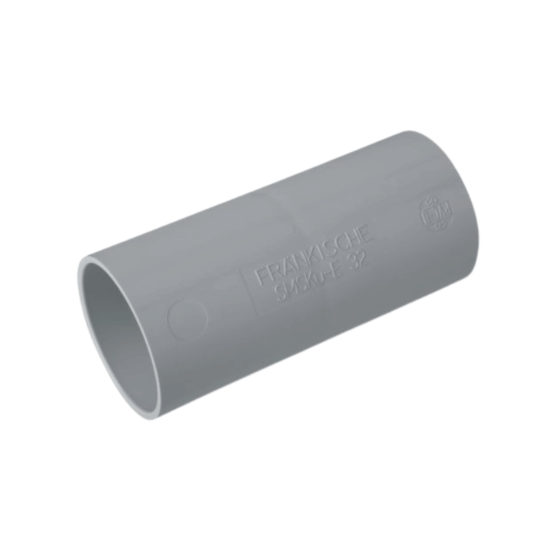 Fränkische SMSKu-E25 Steckmuffe M25 – PVC, für Stangenrohre, grau, 25 Stück