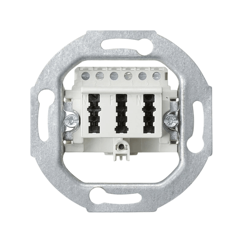 Gira 003302 Telefon-Anschlussdose – TAE, 3x 6 NFN, weiß