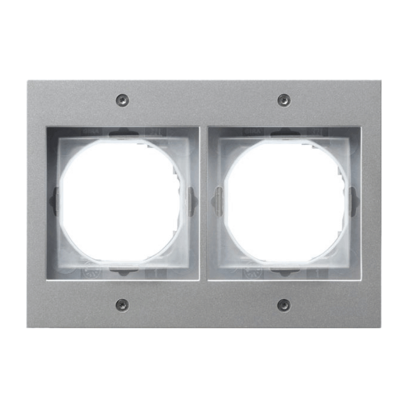 Gira 021265 Rahmen – TX_44, 2-fach, IP44, Farbe Alu