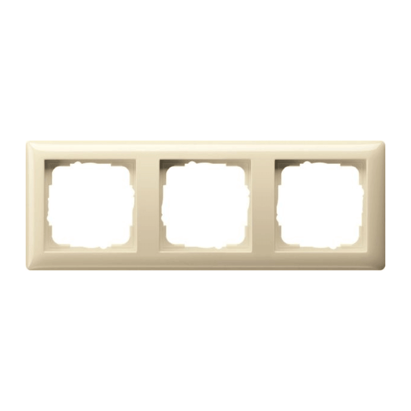Gira 021301 Rahmen – Standard 55, 3-fach, cremeweiß glänzend