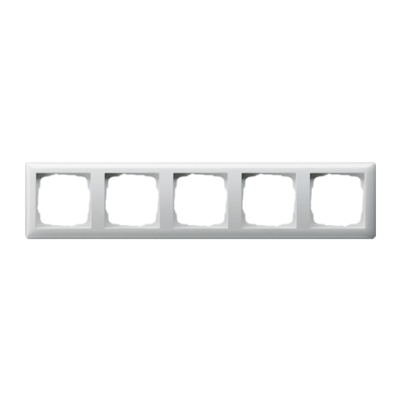 Gira 021503 Rahmen – Standard 55, 5-fach, reinweiß glänzend