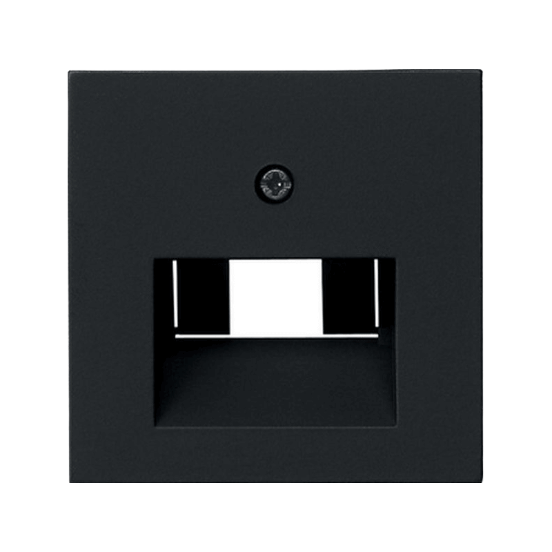 Gira 0270005 Abdeckung Netzwerkdose – System 55, 1/2-fach, schwarz matt