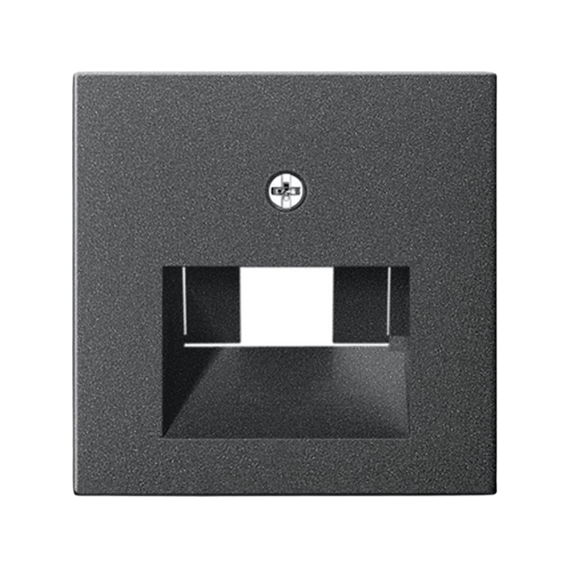 Gira 027028 Abdeckung Netzwerkdose – System 55, 1/2 fach, anthrazit
