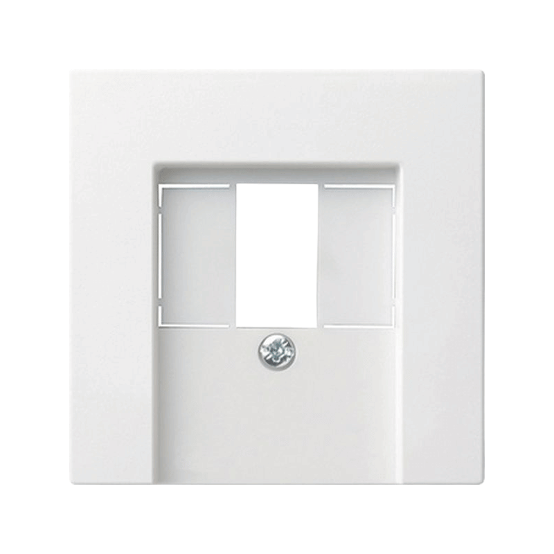 Gira 027603 Abdeckung TAE/USB Anschlussdose –  System 55, Standard, reinweiß glänzend