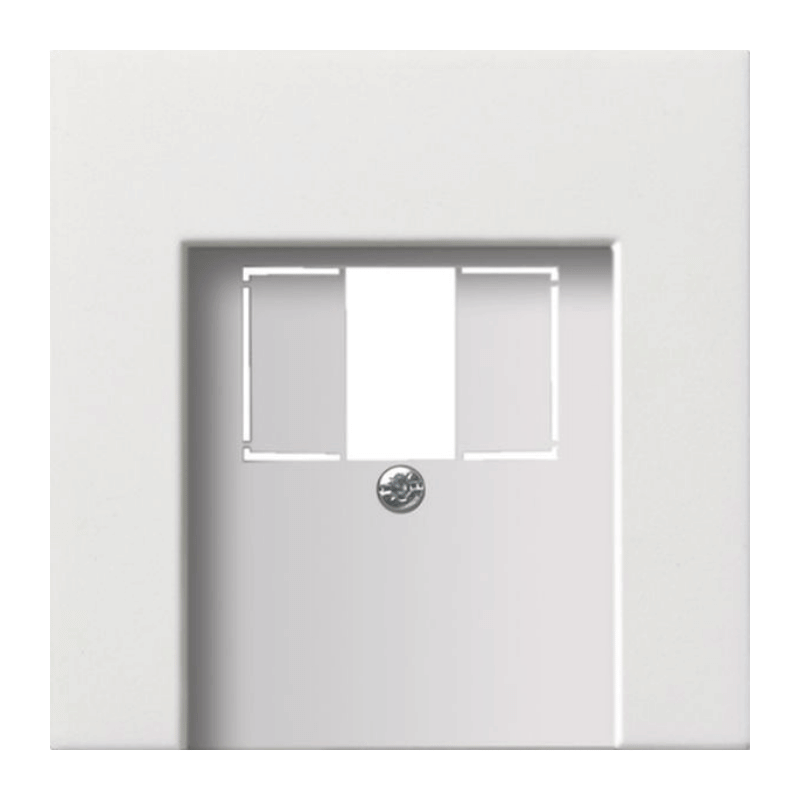 Gira 0276112 Abdeckung Telefondose – Flächenschalter, Standard, reinweiß glänzend