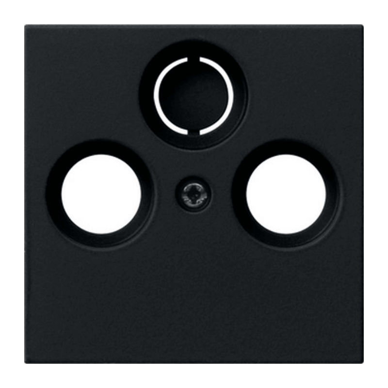 Gira 0869005 Abdeckung Antennendose – System 55, 2/3-fach, schwarz matt
