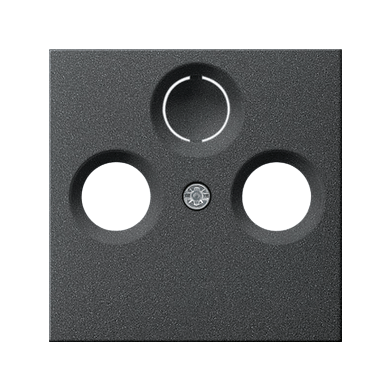 Gira 086928 Abdeckung Antennendose – System 55, 3-fach, anthrazit