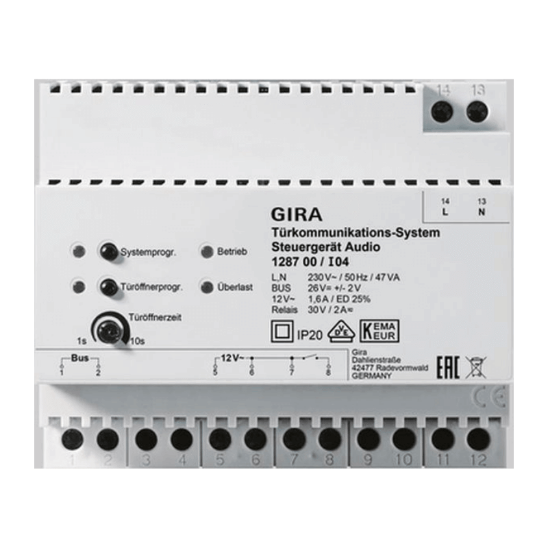 Gira 128700 Steuergerät Türkommunikations-System (TKS) – Audio, REG