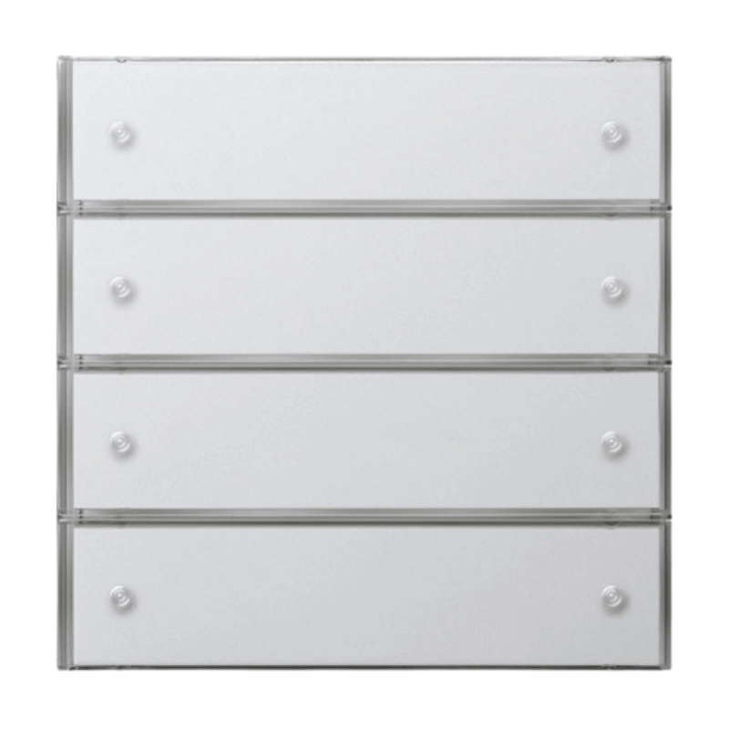 Gira KNX-Tastsensor 3 2034112 – Flächenschalter, Komfort, 4fach, reinweiß