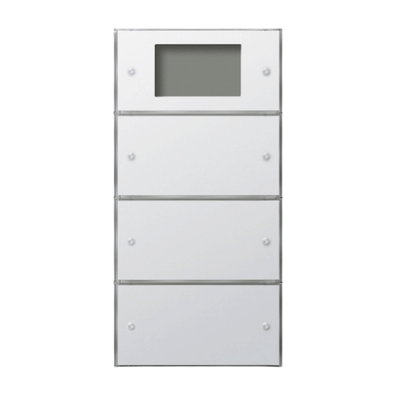 Gira KNX-Tastsensor 3 2043112 – Flächenschalter, Plus, 3-fach (1+2), reinweiß glänzend