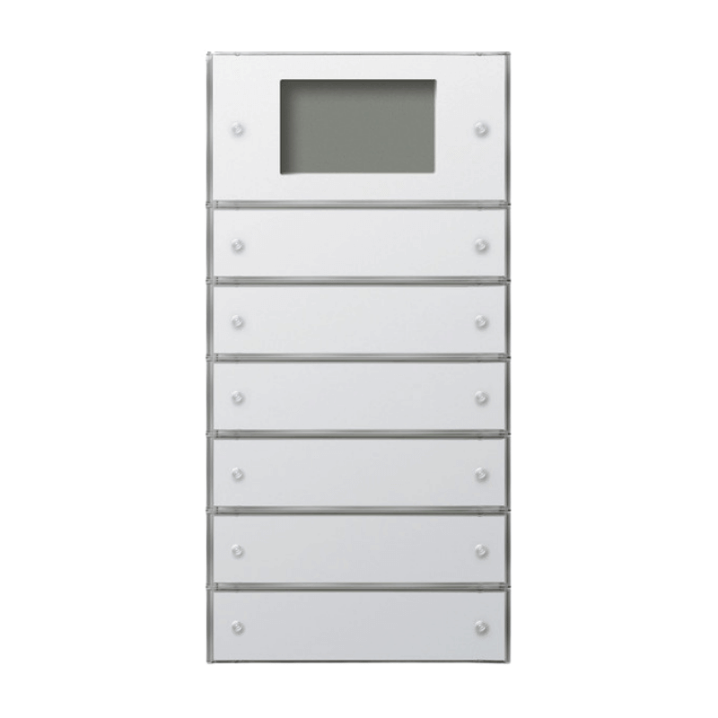 Gira KNX-Tastsensor 3 2046112 – Flächenschalter, Plus, 6-fach, reinweiß glänzend