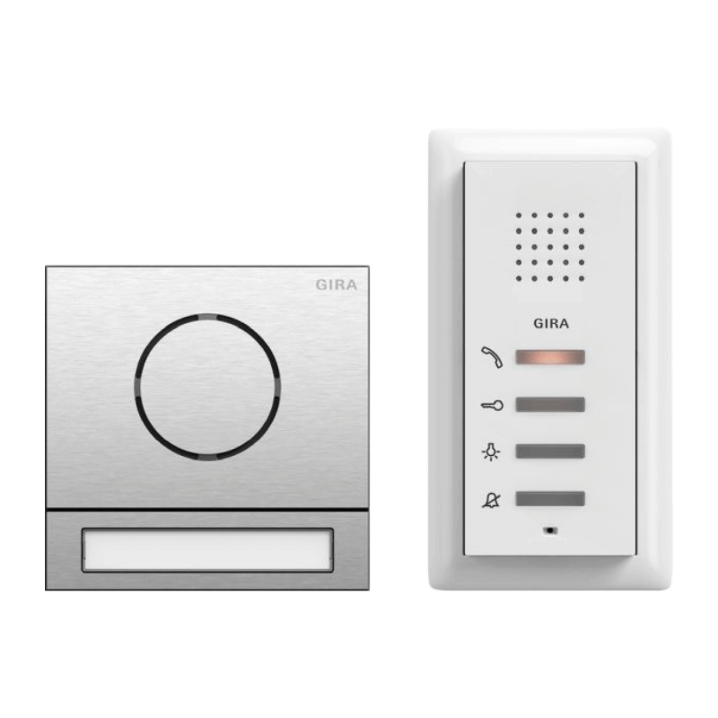 Gira 2406000 Türsprechanlage – System 106, Set Einfamilienhaus, Audio, Farbe edelstahl