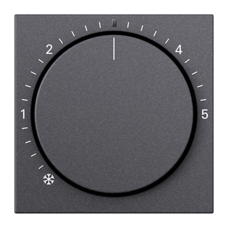 Gira 270228 Raumtemperaturregler-Abdeckung – System 55, Kontrolllicht, anthrazit