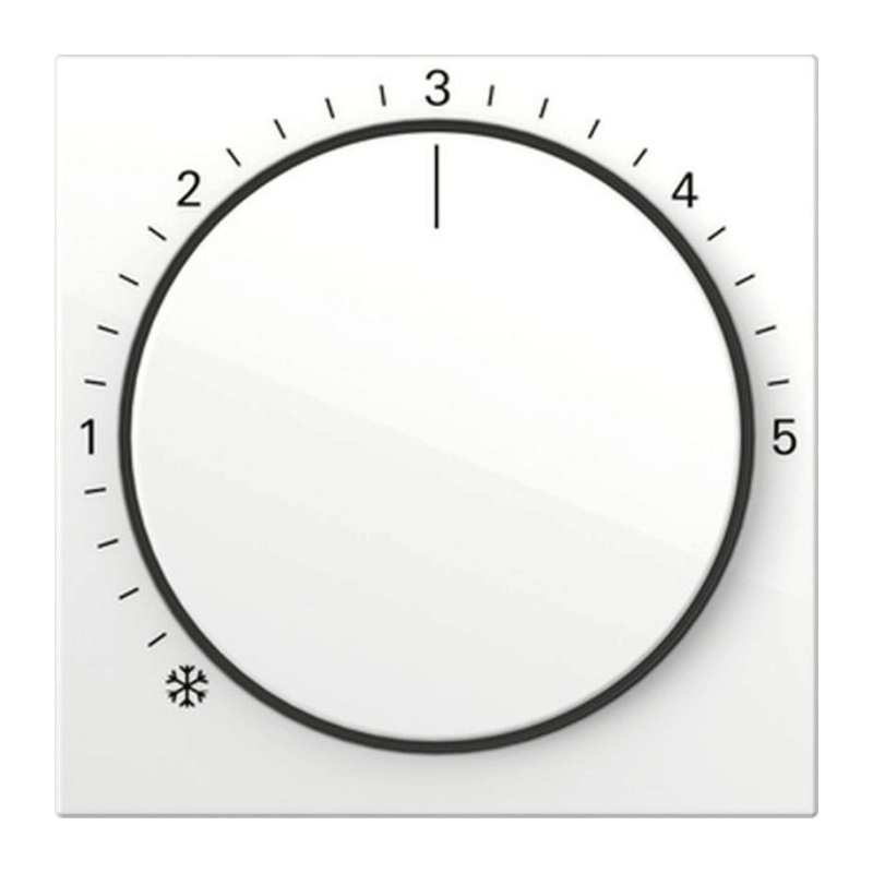 Gira 270603 Raumtemperaturregler-Abdeckung – System 55, Standard, reinweiß glänzend