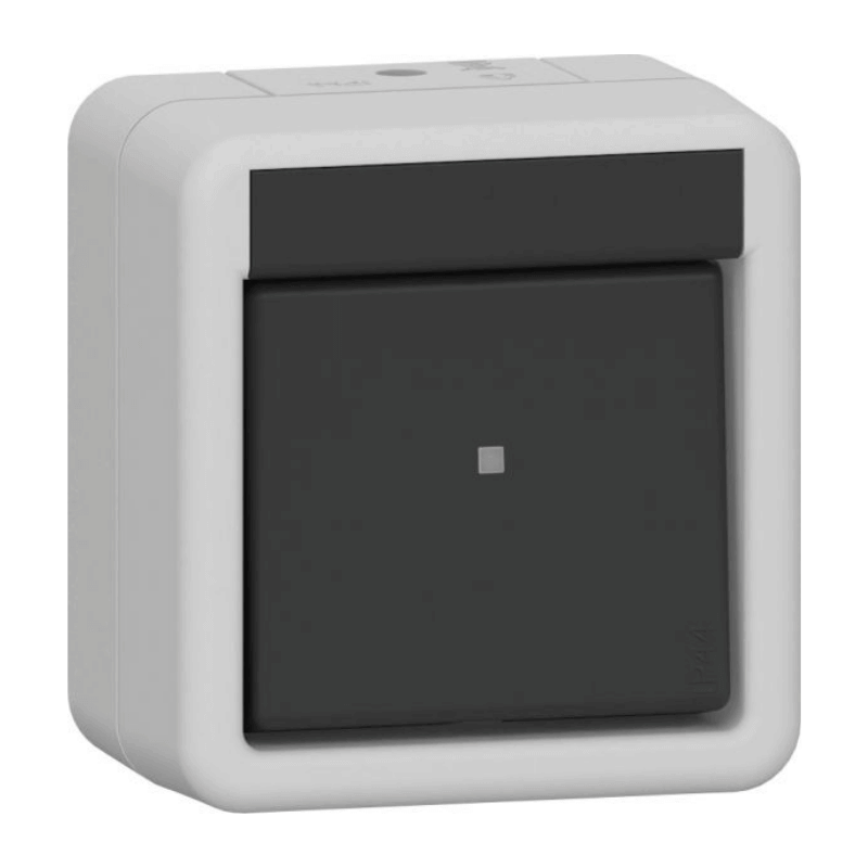 Gira 310630 Wippschalter – Aufputz, IP44, Wechselschalter, grau