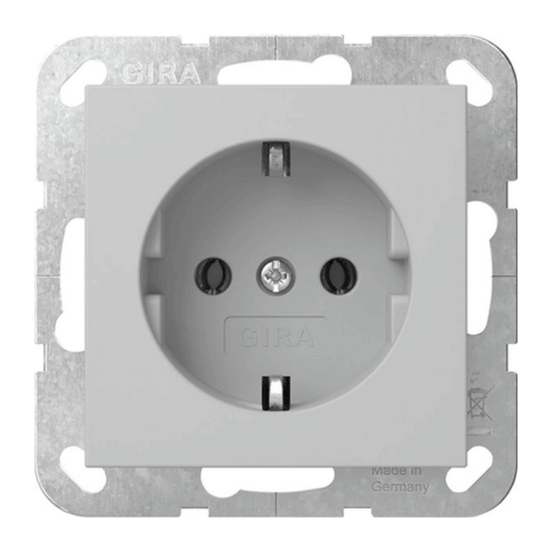 Gira 4188015 Schuko-Steckdose – System 55, grau matt