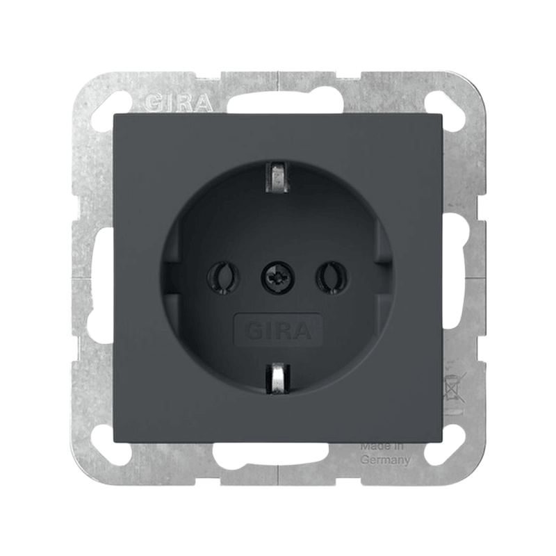 Gira 418828 Schuko-Steckdose – System 55, 16A 250V, anthrazit