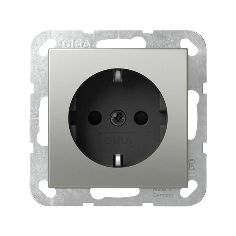 Gira 4188600 Schuko-Steckdose – System 55, 16A 250V, edelstahl