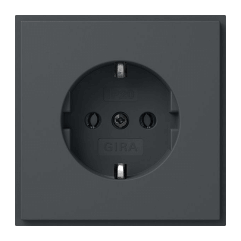 Gira 418867 Schuko-Steckdose – TX_44, Standard, anthrazit