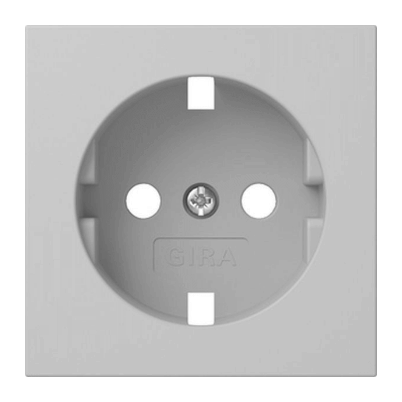 Gira 4920015 Abdeckung Schuko-Steckdose – System 55, Standard, grau matt