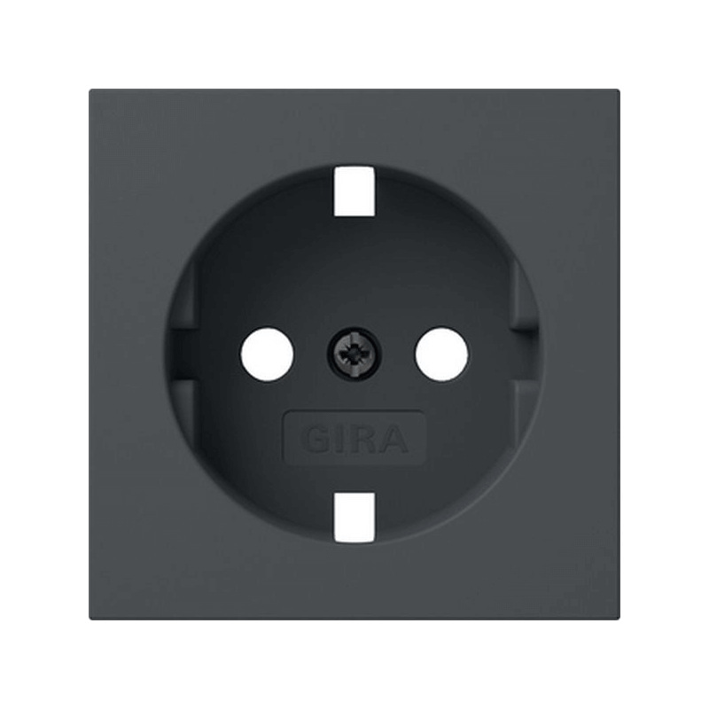 Gira 492028 Abdeckung Schuko-Steckdose – System 55, anthrazit